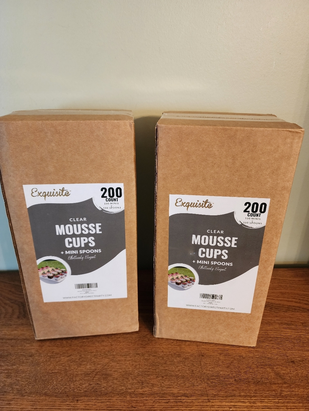 Exquisite Mousse Cups W/mini Spoons